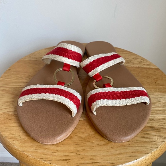 Charlie Paige canvas strap slide-in sandal Size 8 - Picture 2 of 5